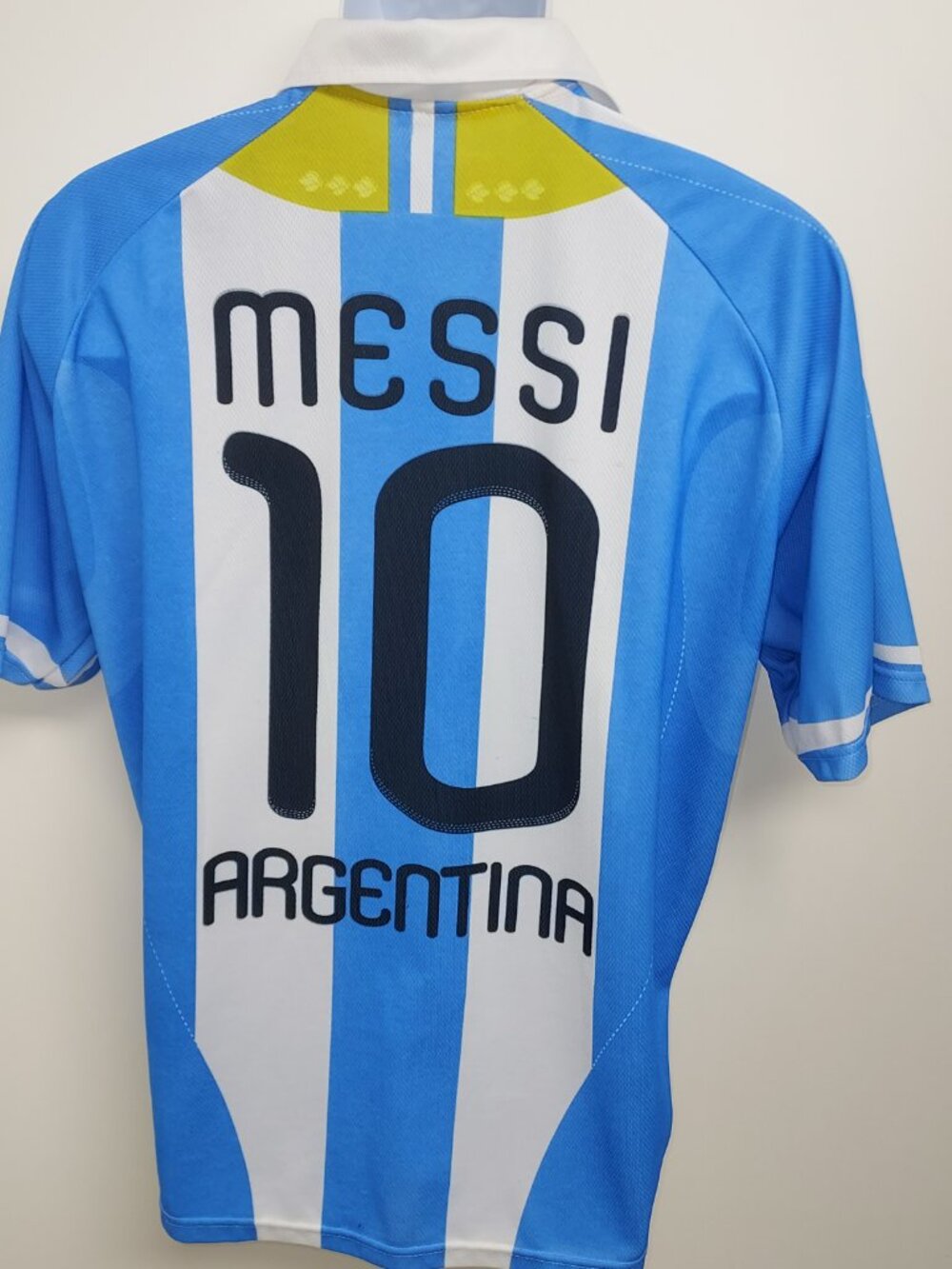 ARGENTINA BLUE&WHITE AFA MESSI #10 SOCCER JERSEY TEE SHIRT MEN SIZE: 6 UNISEX